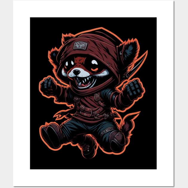 Red Panda Ninja_012 Wall Art by Kulturmagazine